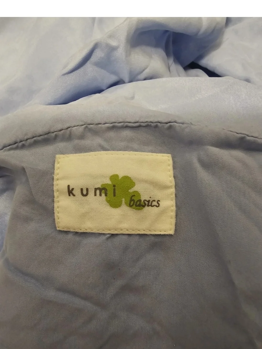 NWOT Kumi Kookoon Light Blue Silk Duvet Cover